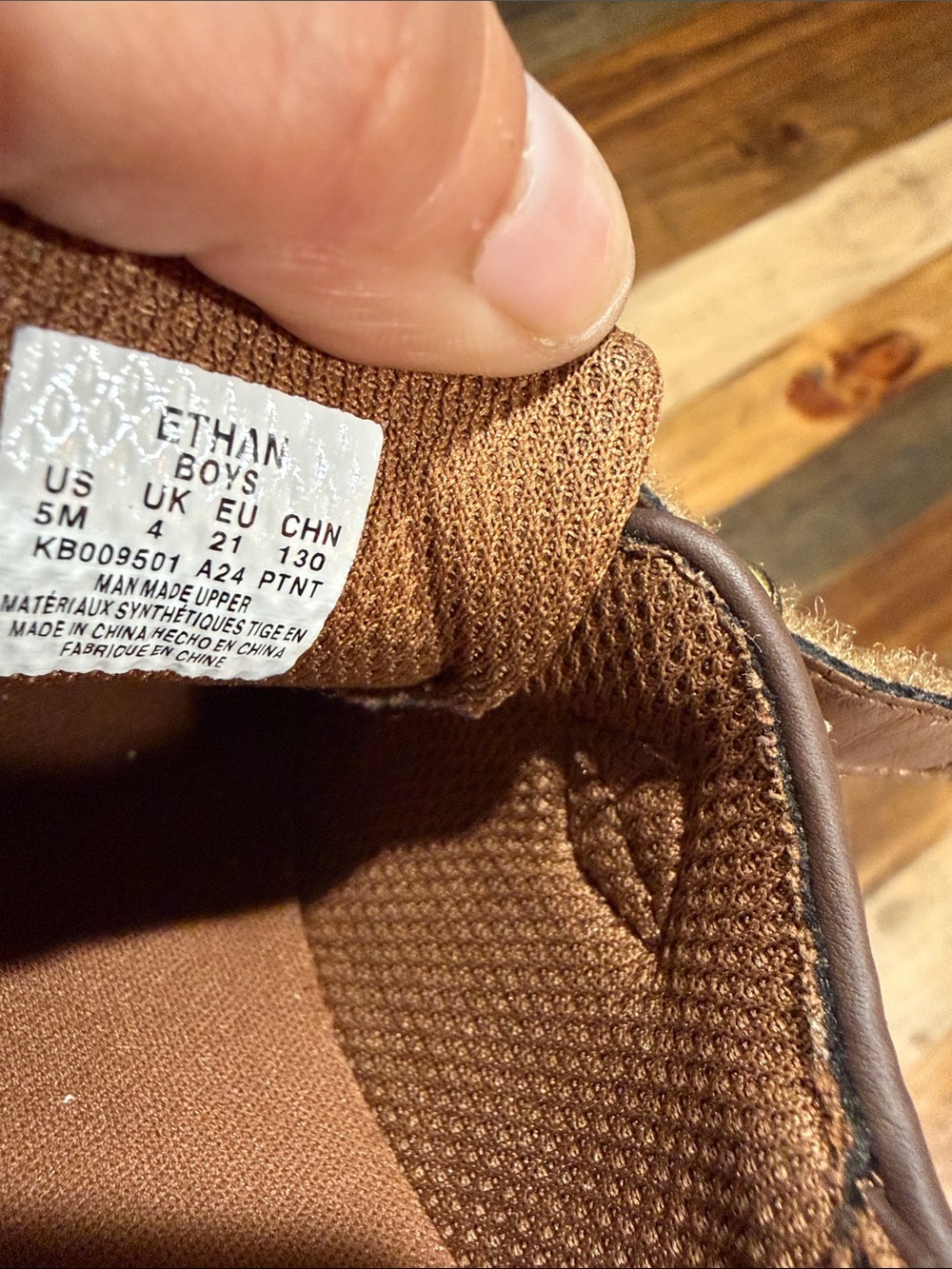 Stride Rite Brown Hook-and-Loop Toddler Shoes with White Outsole - Picture 5 of 5